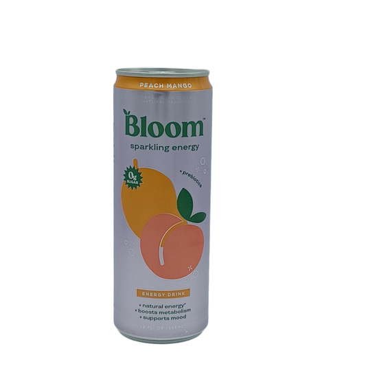 Bloom Sparkling Energy Peach Mango 12oz/12ct
