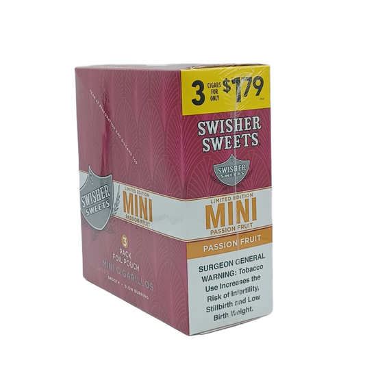 Swisher Sweets 3 Mini Passion Fruit 3/$1.79 15/3pk