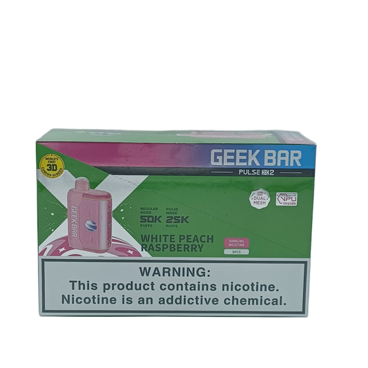 GeekBar PulseX2 White Peach Raspberry  5ct