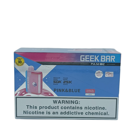 GeekBar PulseX2 Pink & Blue 5ct
