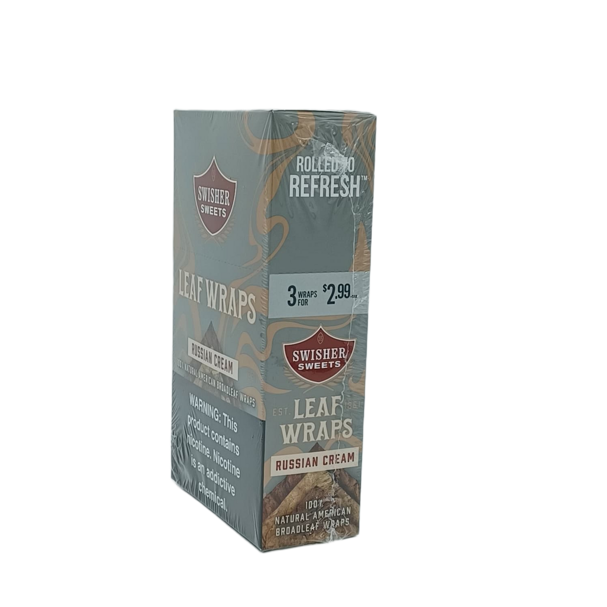 SwisherSweets LeafWraps RussianCream $2.99 10/3pk