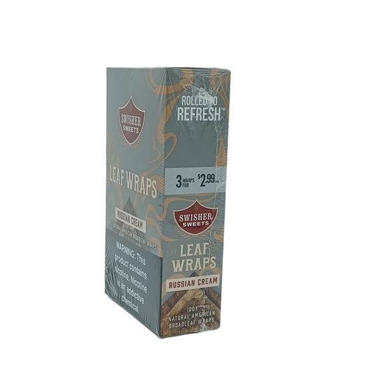 SwisherSweets LeafWraps RussianCream $2.99 10/3pk