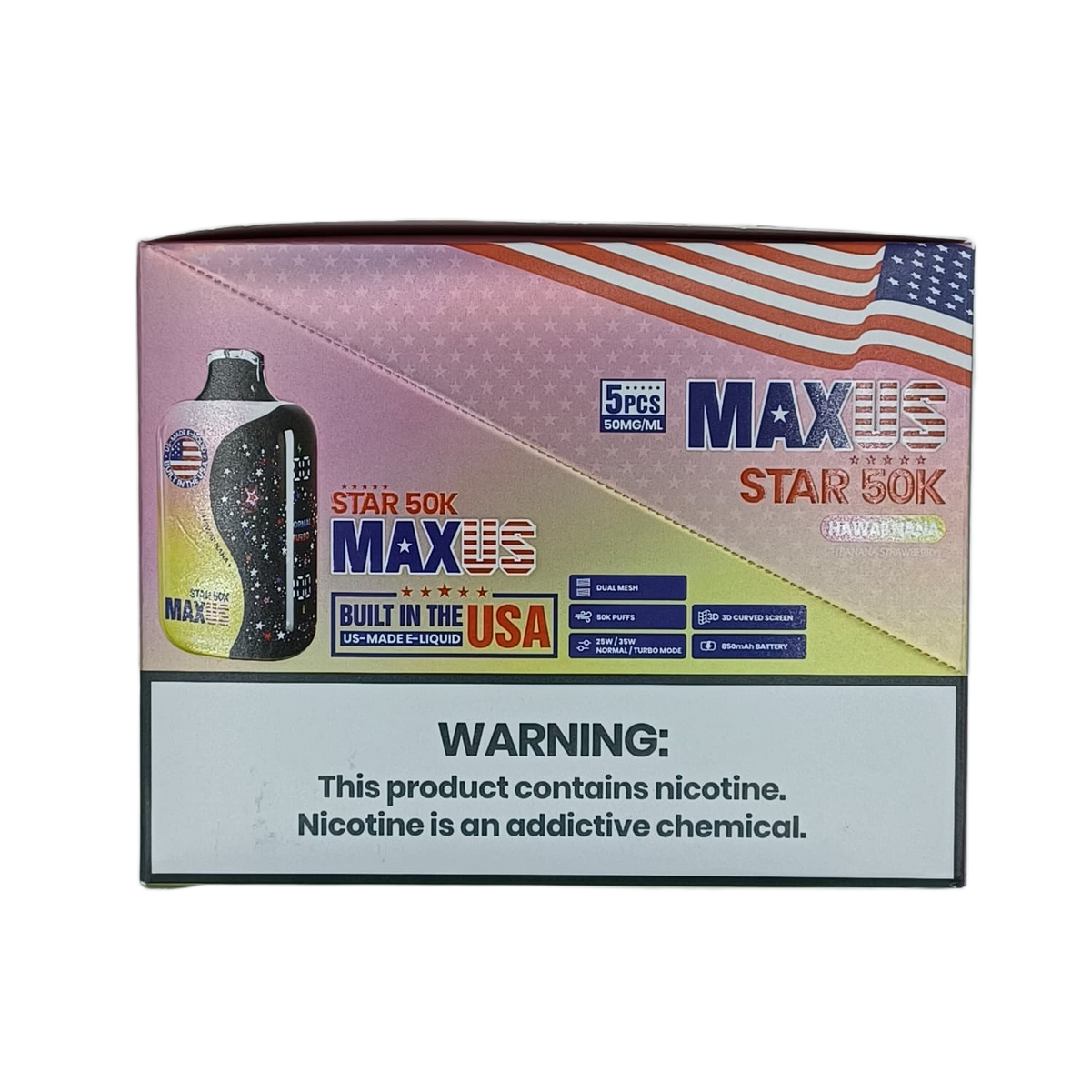 MaxUS Star50K HawaiiNana BananaStrawberry 5ct