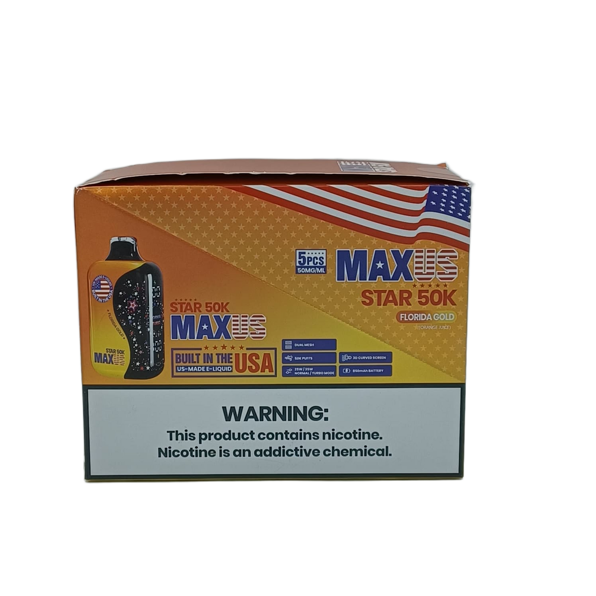 MaxUS Star50K Florida Gold Orange Juice 5ct