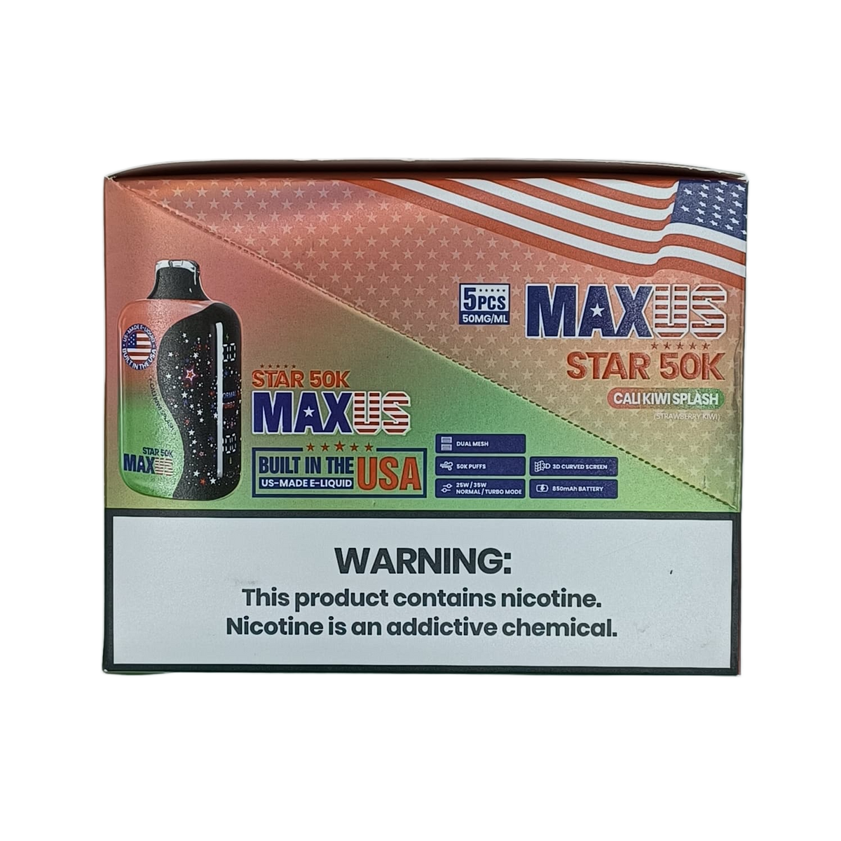 MaxUS Star50K Cali Kiwi Splash Strawberry Kiwi 5ct