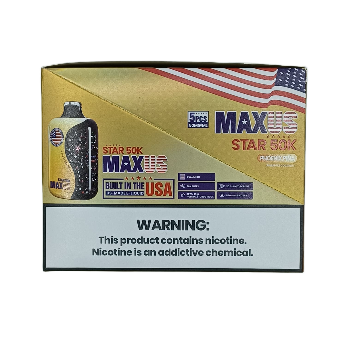 MaxUS Star50K Phoenix Pina Pineapple Coconut 5ct
