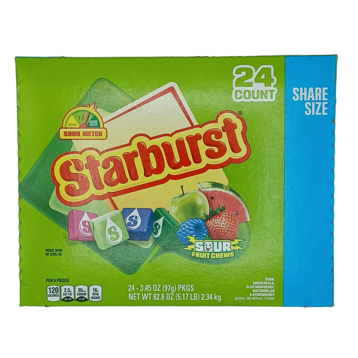 Starburst Sour Fruit Chews Share Size 3.45oz/24ct