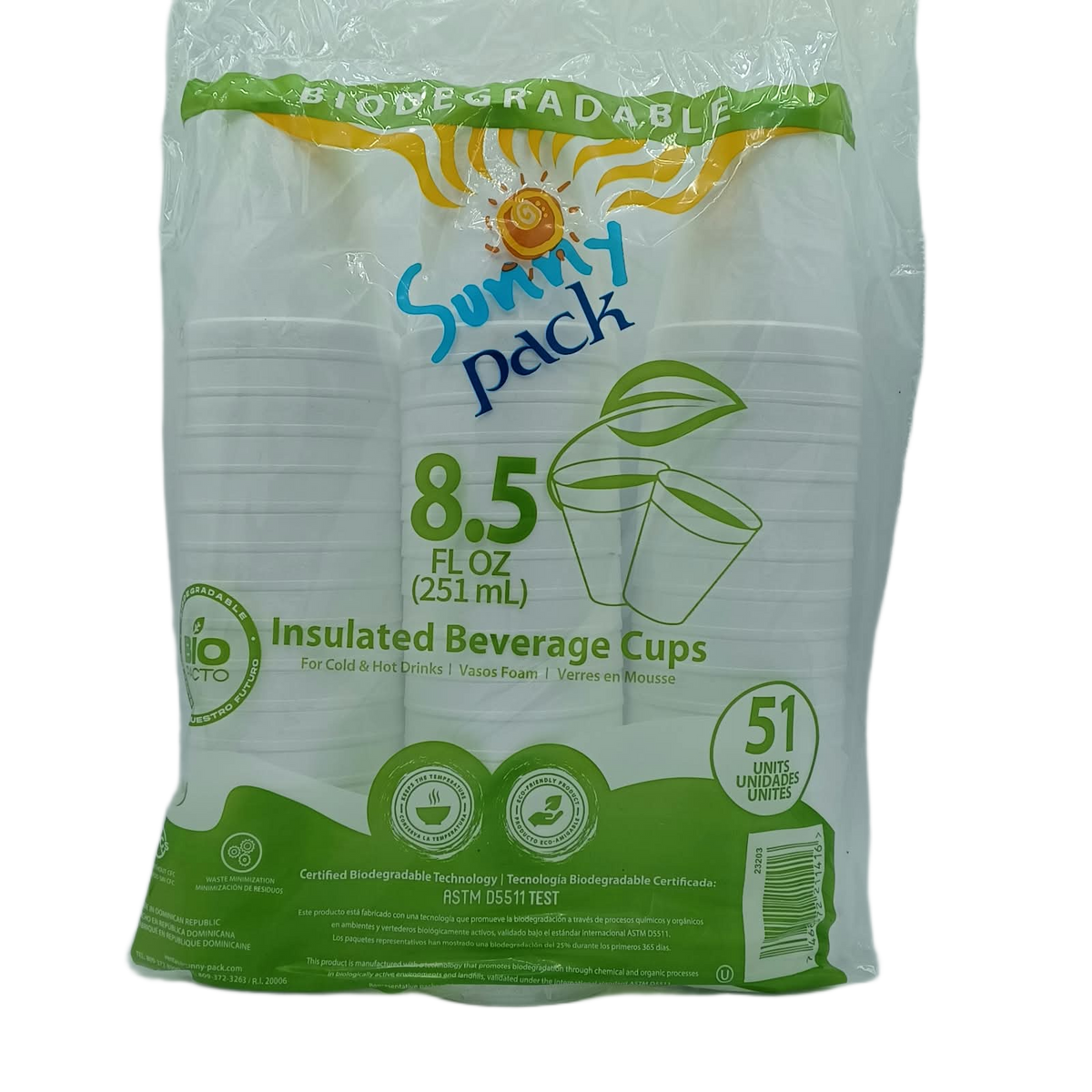 SunnyPack Foam Cups 8oz/51ct